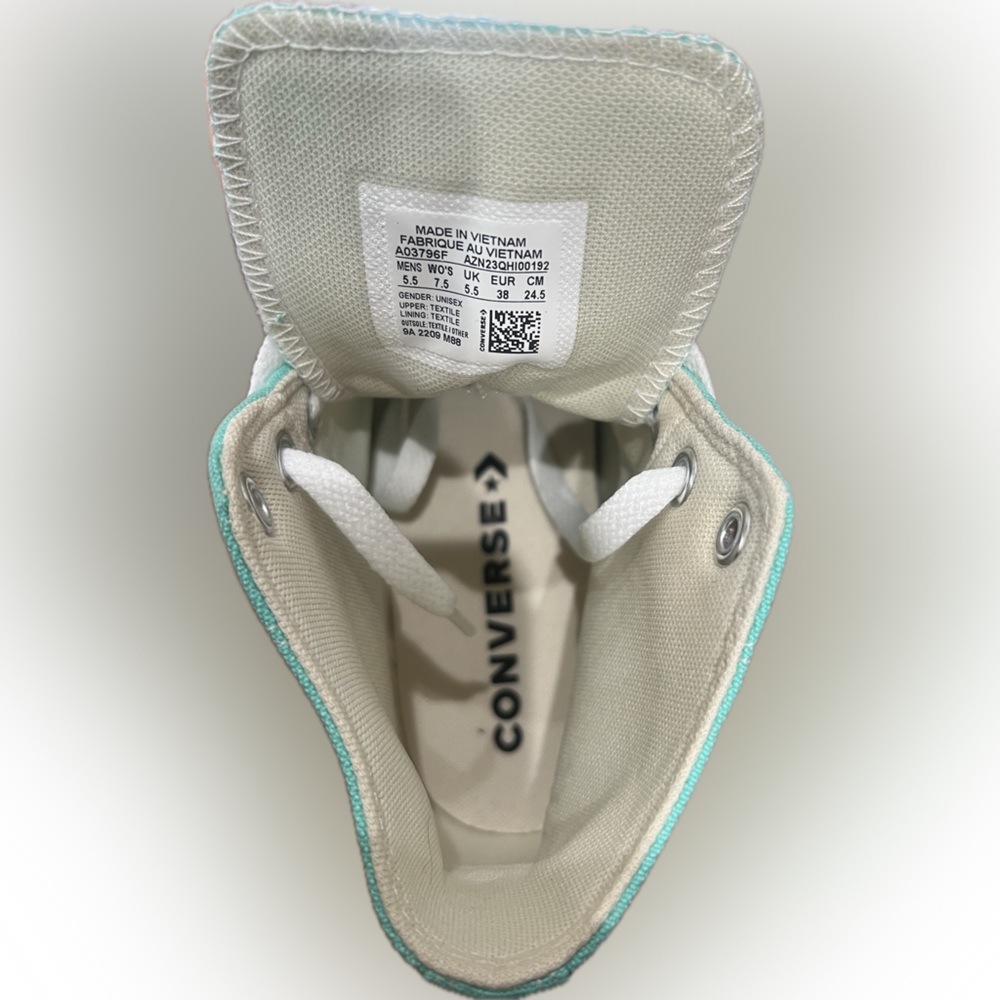 Converse Teal High-Top Sneakers - Picture 6 of 9